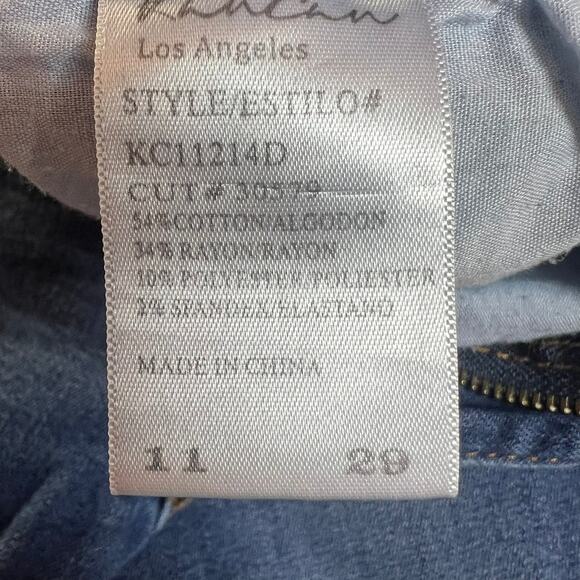 KANCAN Womens Mid Rise Skinny Blue Denim Stretch Jeans Estilo Los Angeles 11/29 - Picture 4 of 8
